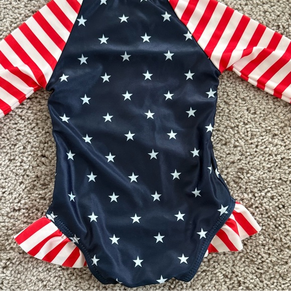 Star and Stripe Baby Swimsuit with Hat - Picture 5 of 5